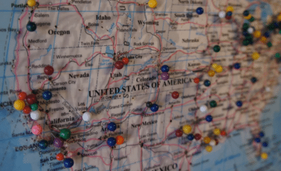 USA Map with Pins