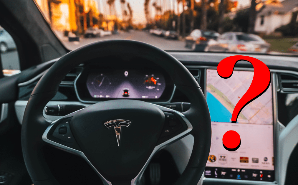 Self-Driving Tesla Question Mark